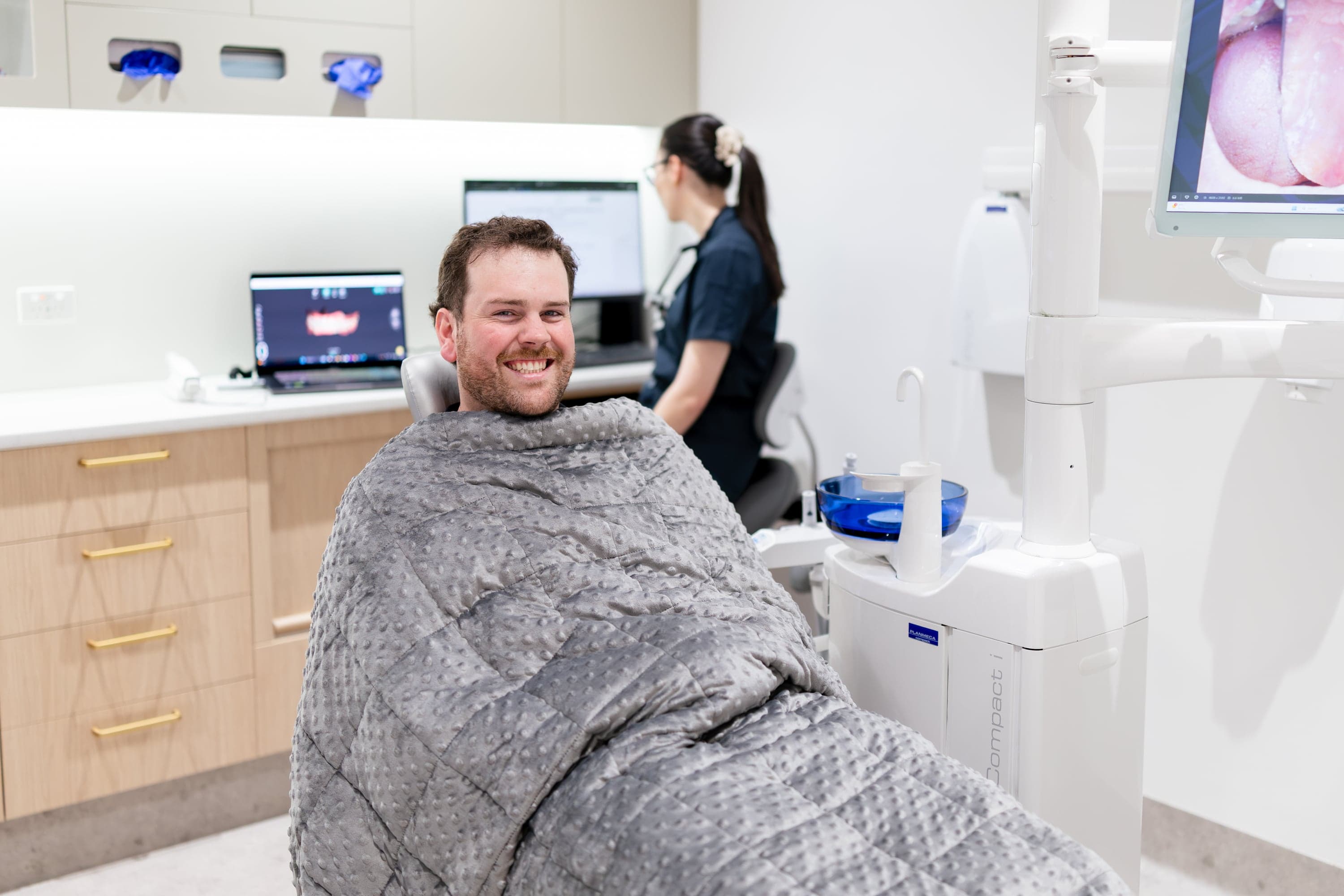 Inside the modern treatment room at Joyner Family Dental