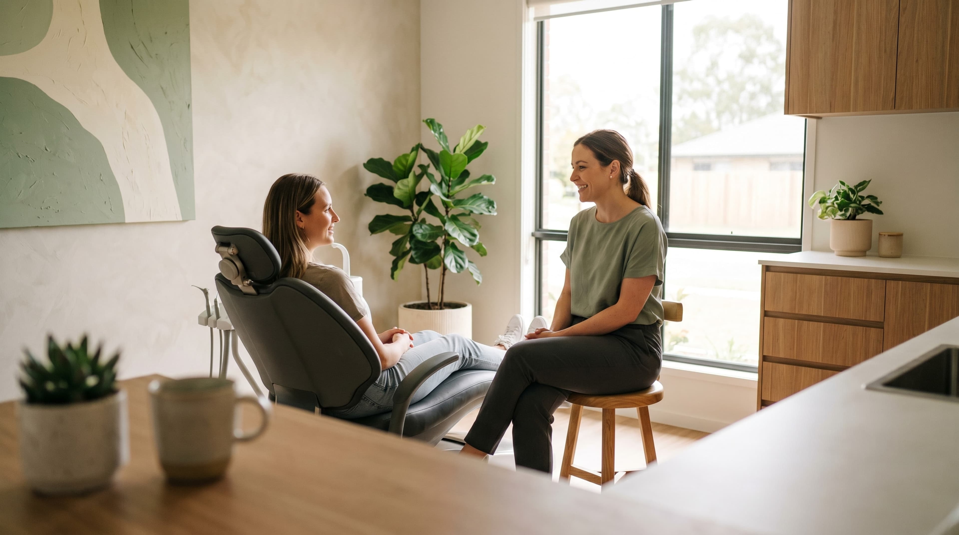 Inside the modern treatment room at Joyner Family Dental