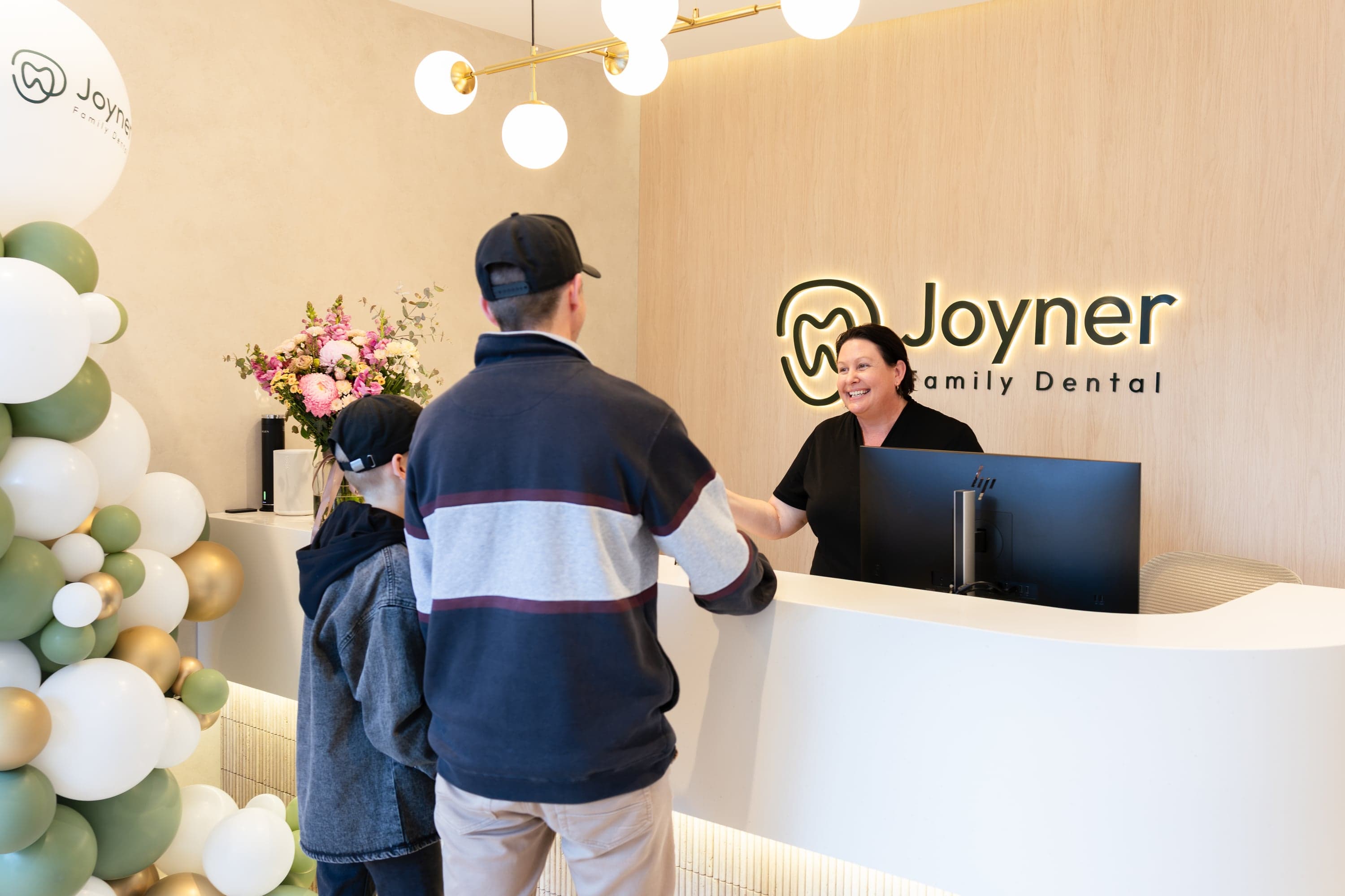 Welcoming reception area at Joyner Family Dental