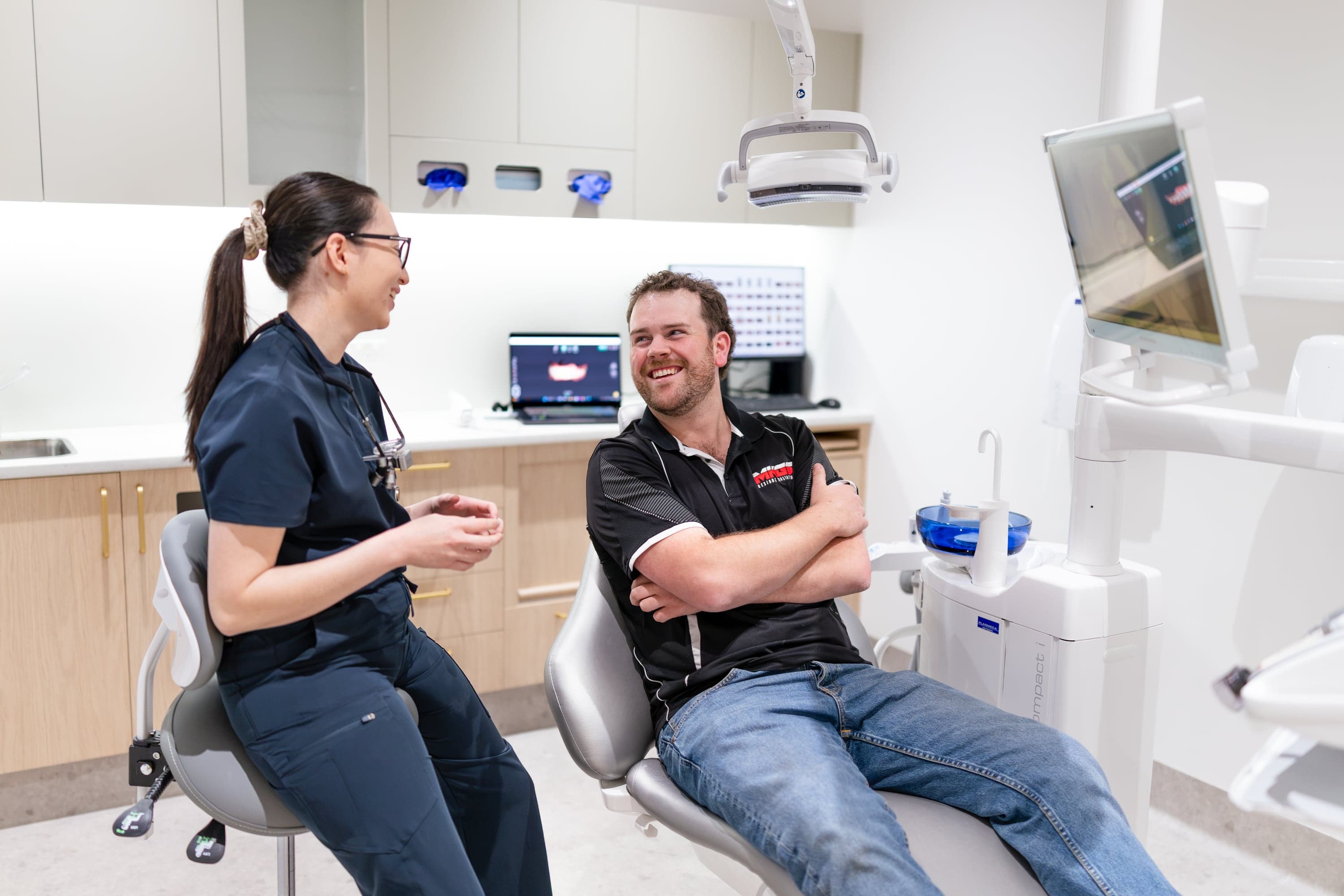 Dentist explaining treatment plan to patient