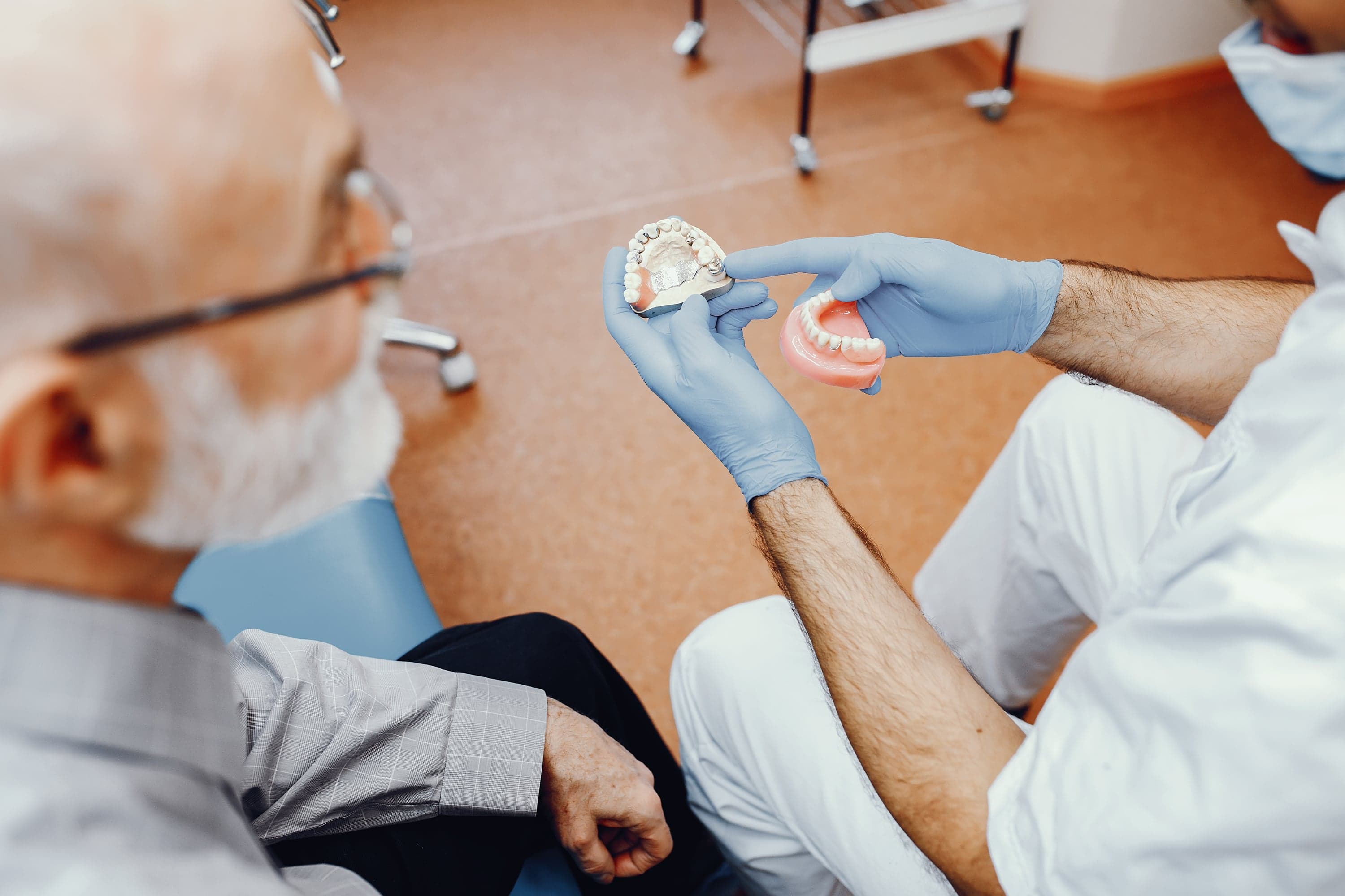 Final denture fitting and adjustment appointment at Joyner Family Dental