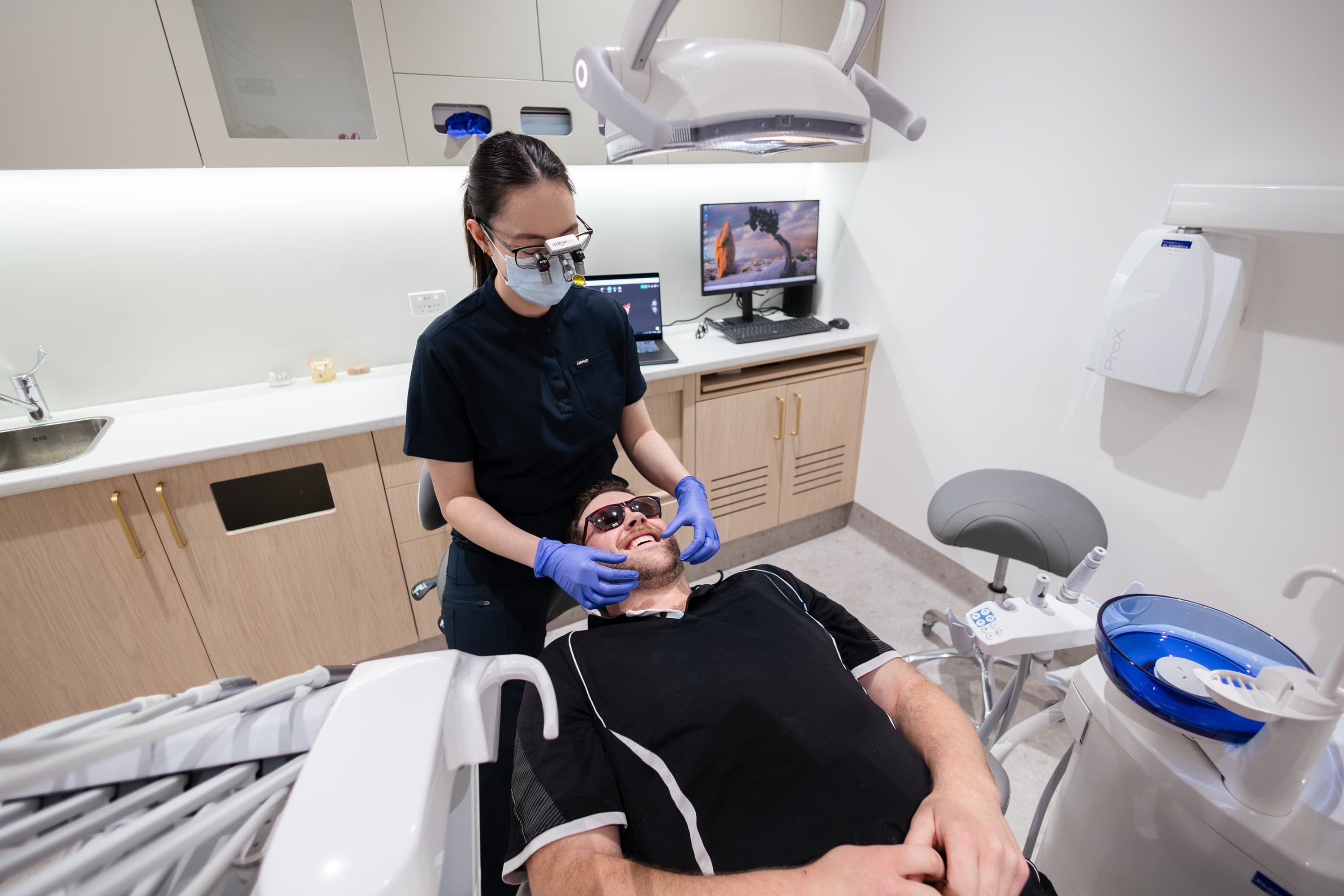 Precision dental restoration work in progress
