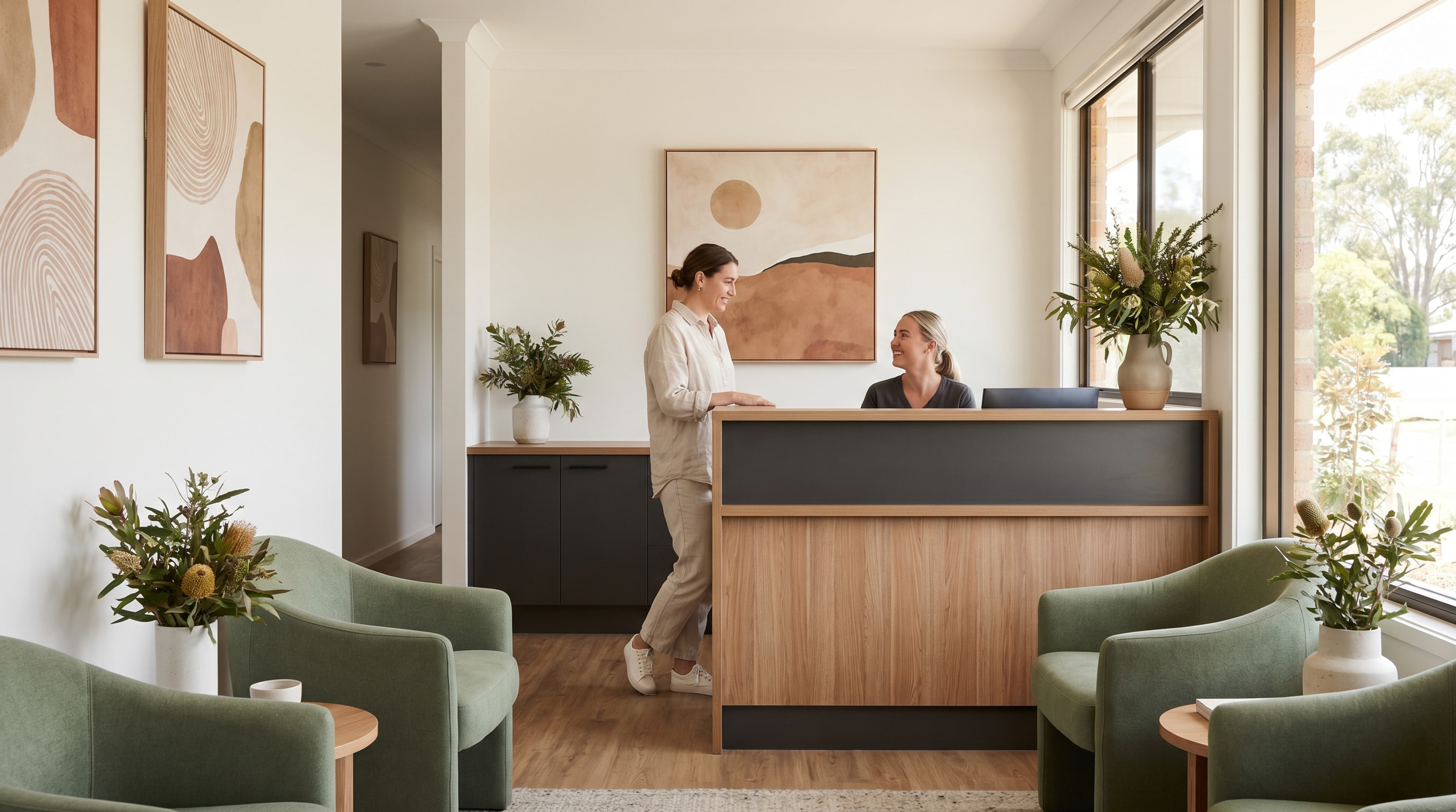 Welcoming reception at Joyner Family Dental