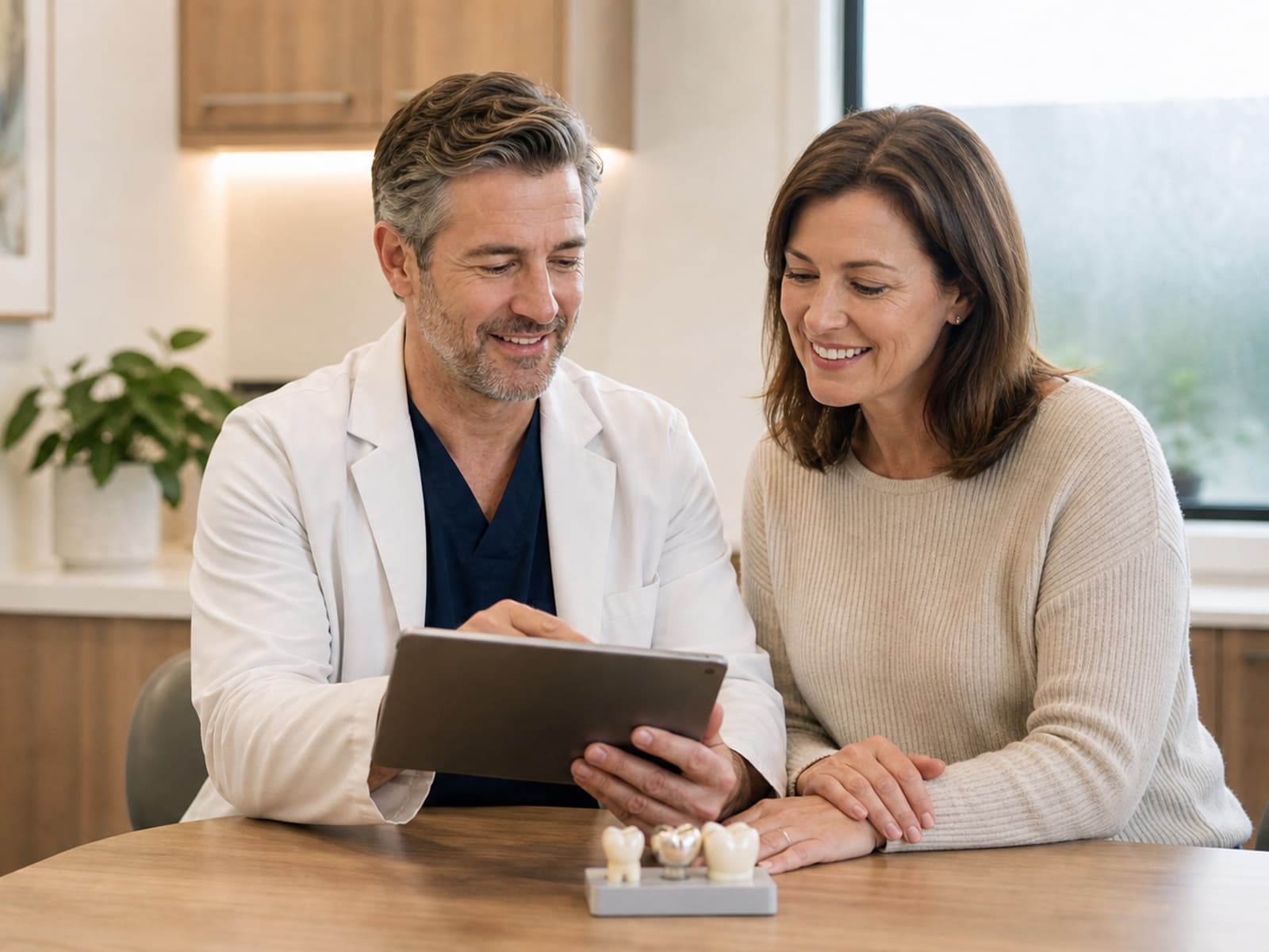 Digital smile design software being used to preview cosmetic dental outcomes