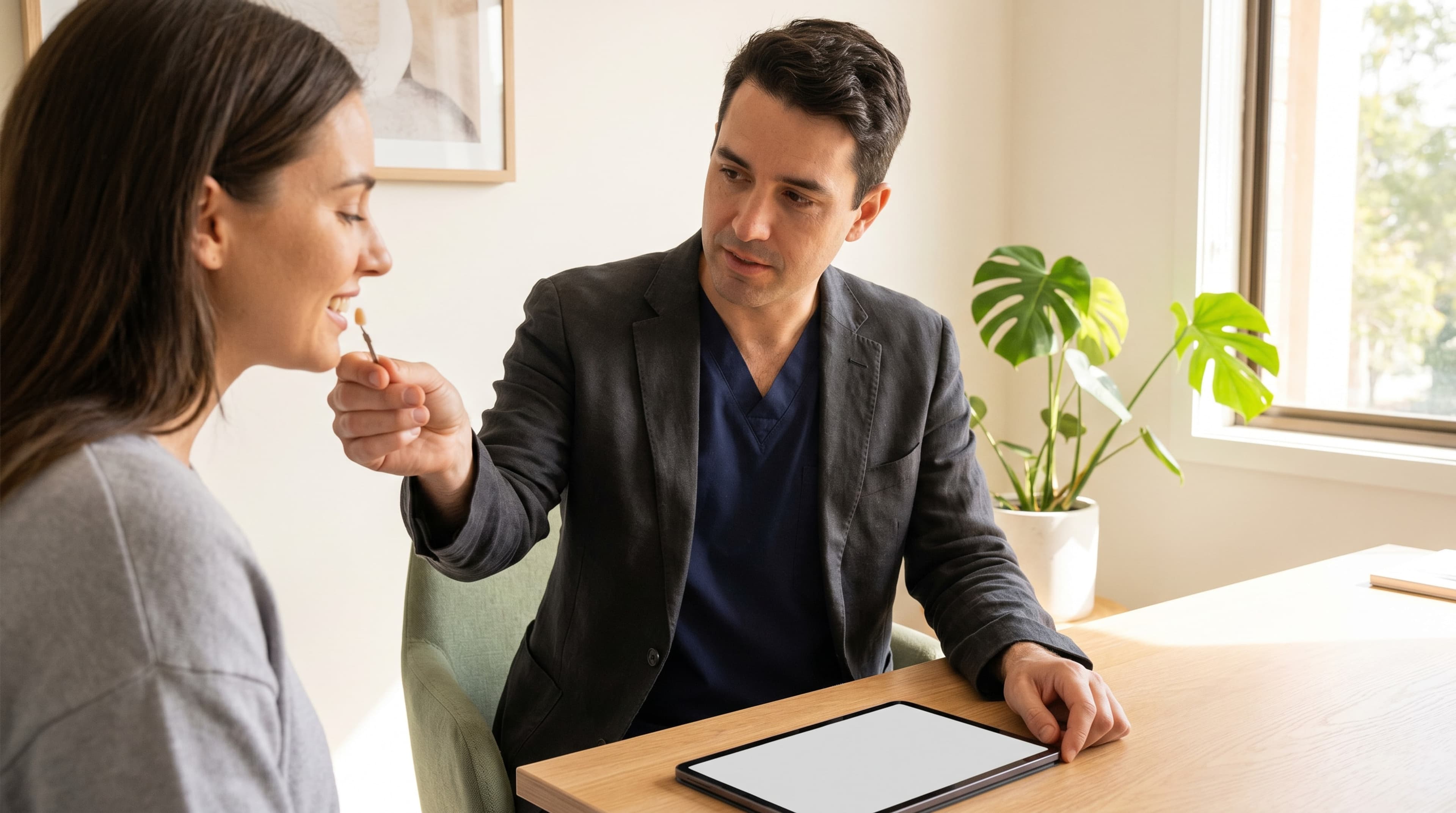 Post-treatment cosmetic dentistry review appointment at Joyner Family Dental