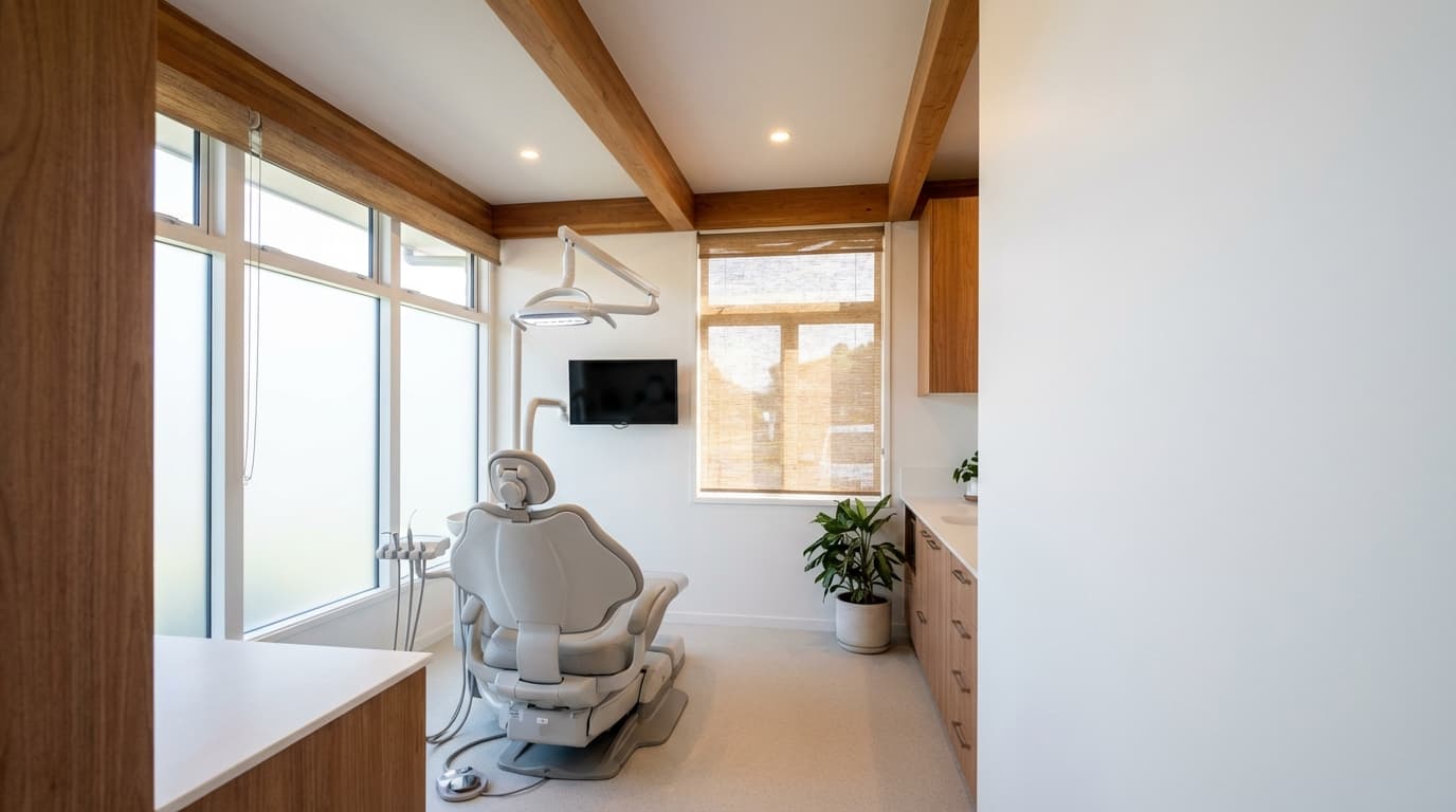 Bright, modern treatment room at Joyner Family Dental ready for your check-up